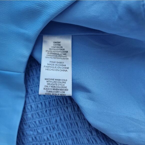 WAYF Corset Long Sleeve Baby Blue Size M - Picture 3 of 9